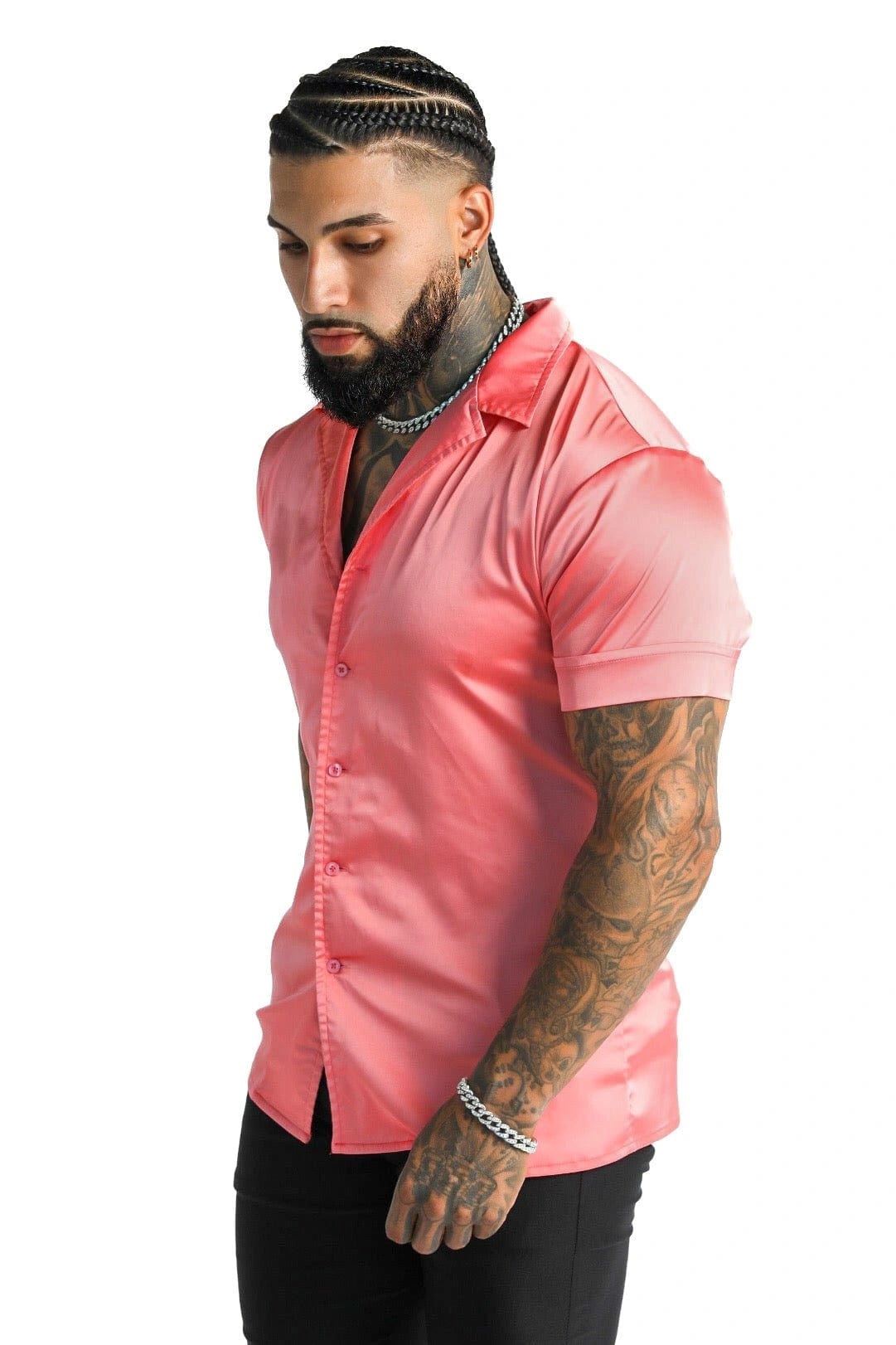 mens pink dress shirt